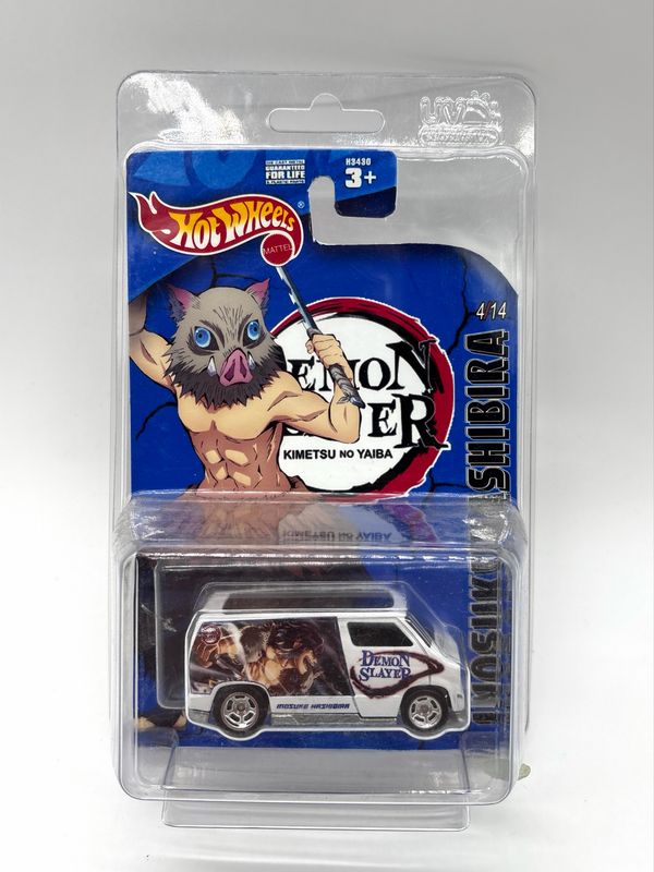 Demon Slayer Themed Hot Wheels ‘77 Dodge Van Inosuke Hashibira Custom Blister Card Demon Slayer Themed Hot Wheels ‘77 Dodge Van Inosuke Hashibira Custom Blister Card