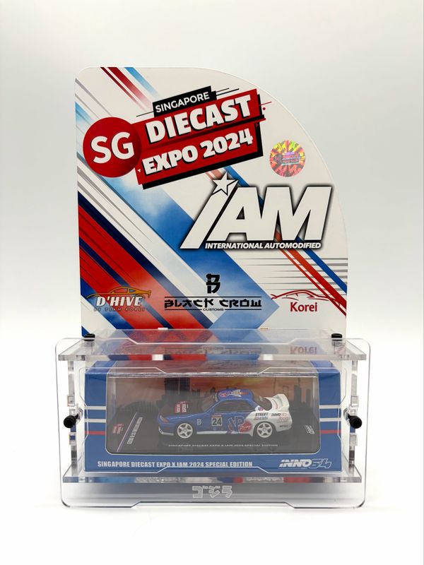 INNO64 SGDE x IAM 2024 x Black Crow Customs Special Edition Nissan Skyline GT-R32 with Exclusive Acrylic Display | 2024 Singapore Diecast Expo