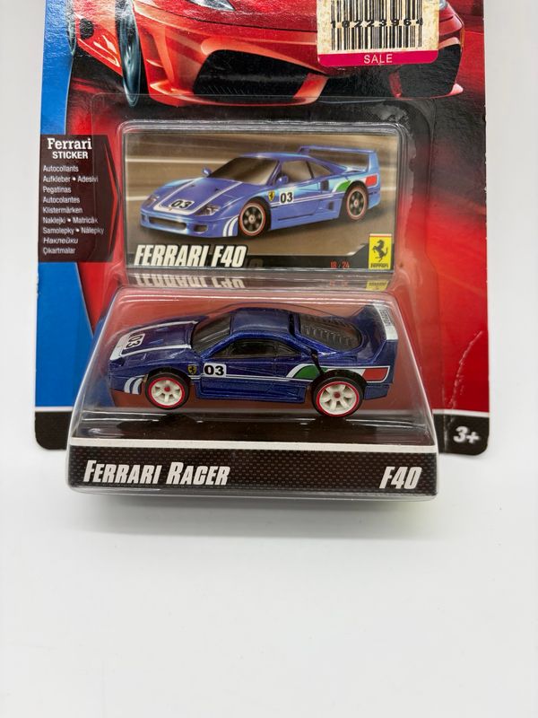 2007 Hot Wheels Ferrari Racer Ferrari F40 Blue
