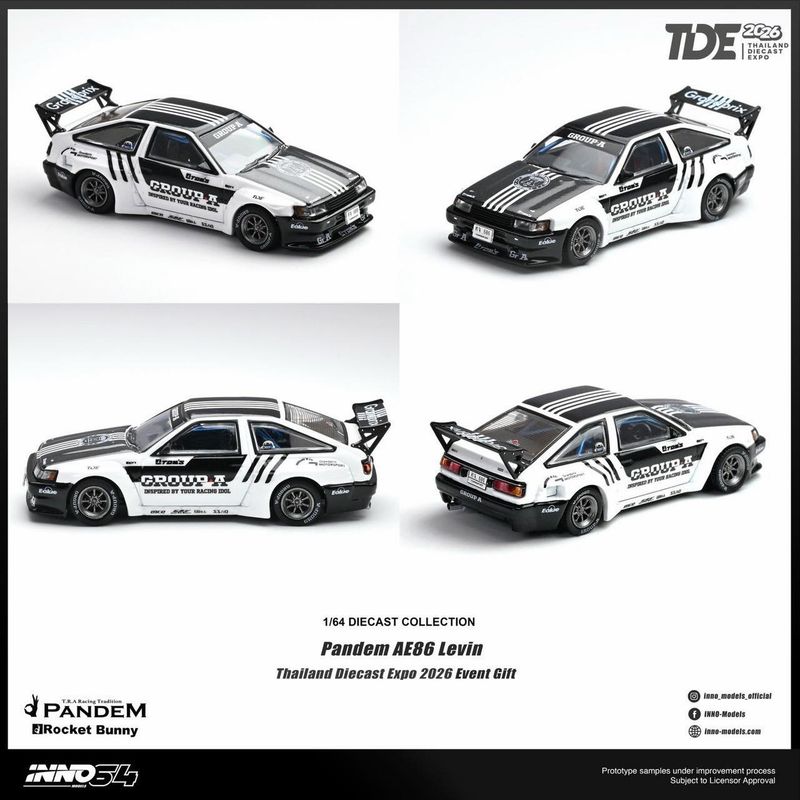INNO64 Pandem AE86 Levin Group A Event Gift Exclusive | 2026 Thailand Diecast Expo