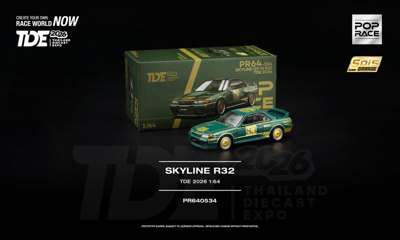 POP RACE x GRANDPRIX Skyline R32 (PR64-534) | 2026 Thailand Diecast Expo POP RACE x GRANDPRIX Skyline R32 (PR64-534) | 2026 Thailand Diecast Expo