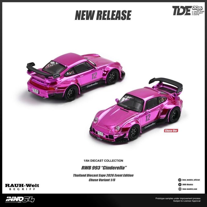 INNO64 RWB 993 Cinderella Yellow | Chance of Chase | 2026 Thailand Diecast Expo