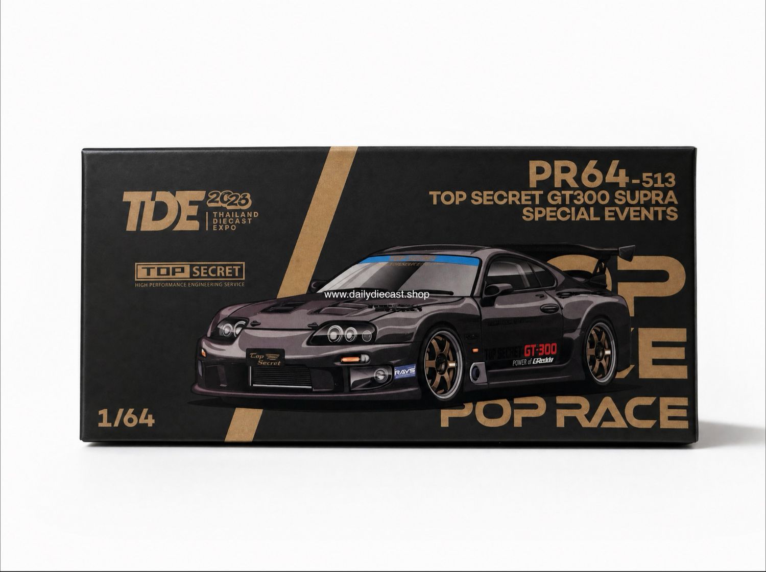 POP RACE Top Secret GT300 Supra Dinner Exclusive (PR64-513) | 2026 Thailand Diecast Expo