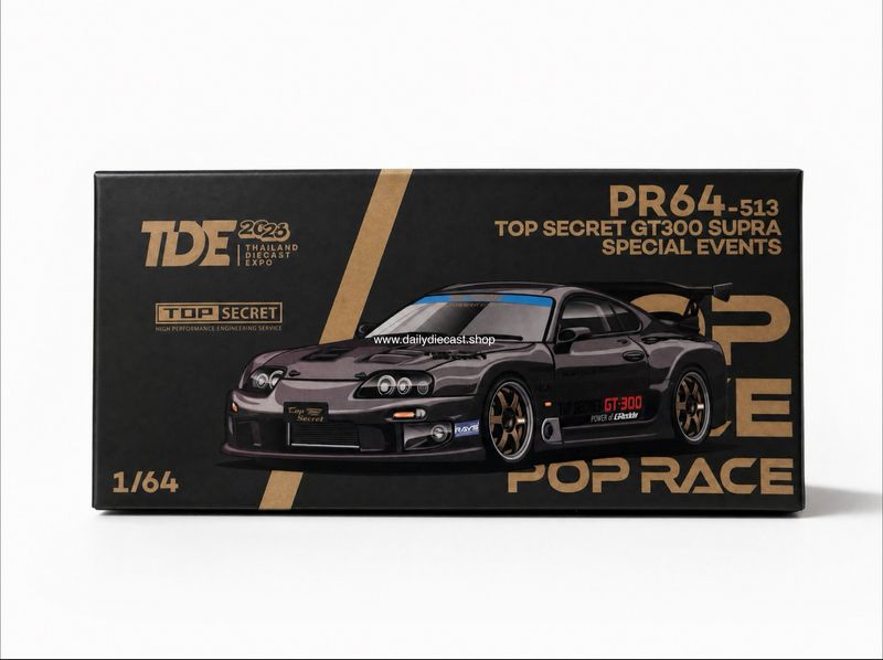 POP RACE Top Secret GT300 Supra Dinner Exclusive (PR64-513) | 2026 Thailand Diecast Expo POP RACE Top Secret GT300 Supra Dinner Exclusive (PR64-513) | 2026 Thailand Diecast Expo