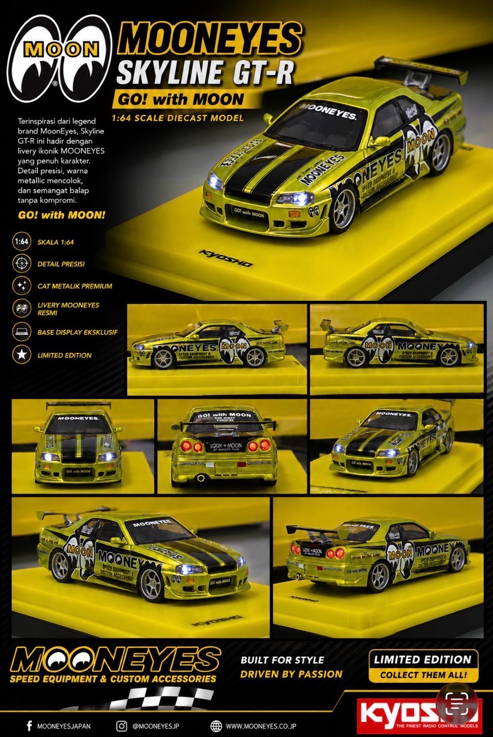[PREORDER] KYOSHO x MOONEYES Skyline GT-R R34 Malaysia Exclusive | 2026 Art of Speed Malaysia