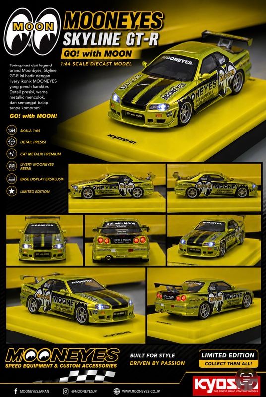 [PREORDER] KYOSHO x MOONEYES Skyline GT-R R34 MOTN Malaysia Exclusive | Chance of Chase | 2026 Art of Speed Malaysia