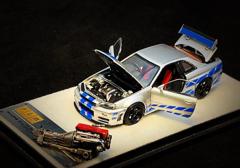 PGM x One Model 1/64 Nissan Skyline GT-R R34 Z-Tune F&amp;F Brian Livery
