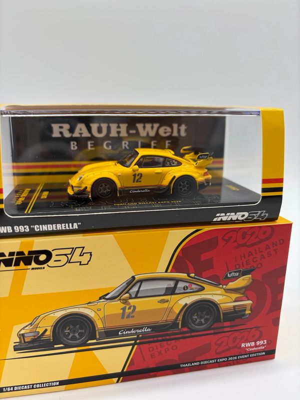 [UNSEALED] INNO64 RWB 993 Cinderella Yellow | 2026 Thailand Diecast Expo