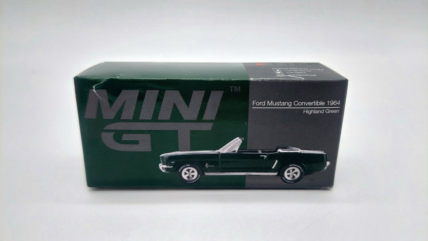 [UNSEALED] #1166 MINI GT Ford Mustang Convertible 1964 Highland Green