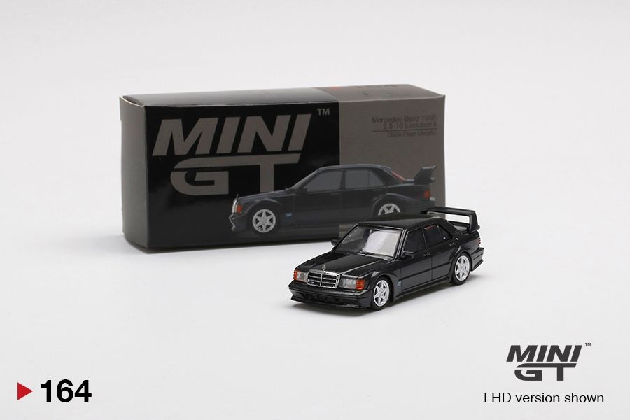 #164 MINI GT Mercedes-Benz 190E 2.5-16 Evolution II Black Pearl Metallic #164 MINI GT Mercedes-Benz 190E 2.5-16 Evolution II Black Pearl Metallic