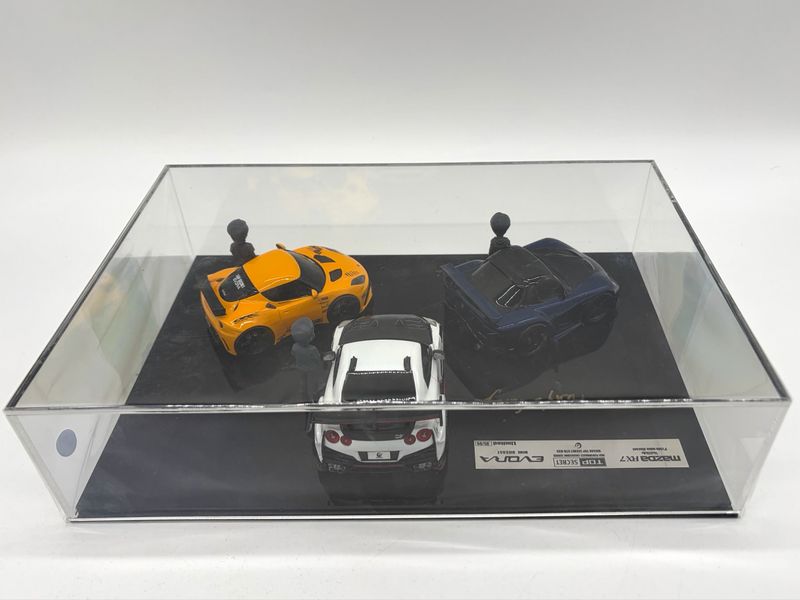 Heng’s Garage x MINE DIECAST Nissan GTR-R35/Mazda RX-7/Lotus Evora Set of 3 Cars with Figurine in Acrylic Box Set | 2025 Thailand Diecast Expo Heng’s Garage x MINE DIECAST Nissan GTR-R35/Mazda RX-7/Lotus Evora Set of 3 Cars with Figurine in Acrylic Box Set | 2025 Thailand Diecast Expo