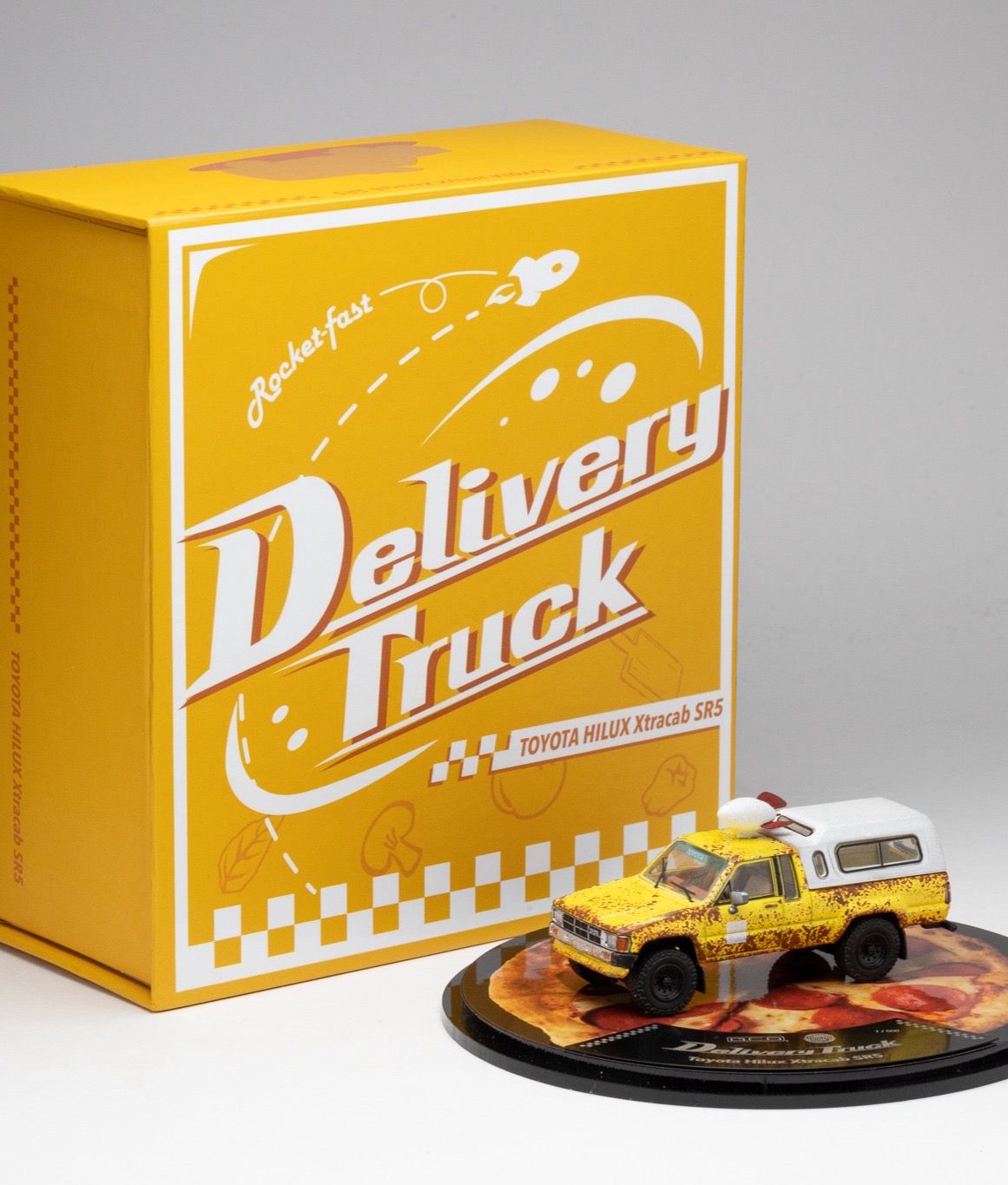 GCD x DiecastTalk Toyota Hilux SR5 Pizza Delivery Truck (Rusty) Exclusive | 2026 The Model Car Show Malaysia GCD x DiecastTalk Toyota Hilux SR5 Pizza Delivery Truck (Rusty) Exclusive | 2026 The Model Car Show Malaysia