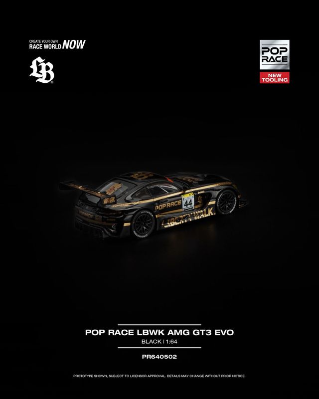 [PREORDER] POP RACE LBWK AMG GT3 EVO (PR64-502)