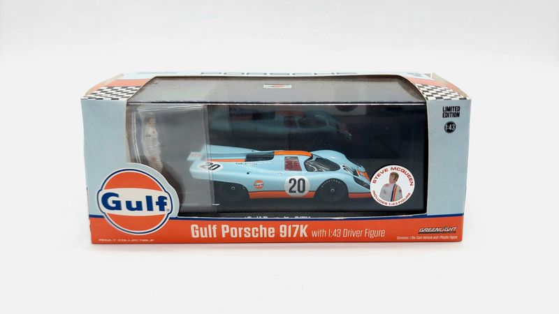 Greenlight 1/43 Gulf Porsche 917K (with Steve Mcqeen figure)