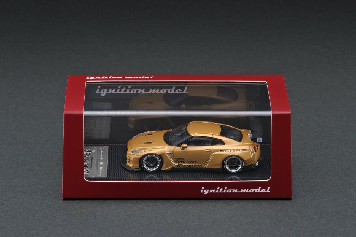 Ignition Model Nissan Pandem R35 GT-R Gold Ignition Model Nissan Pandem R35 GT-R Gold