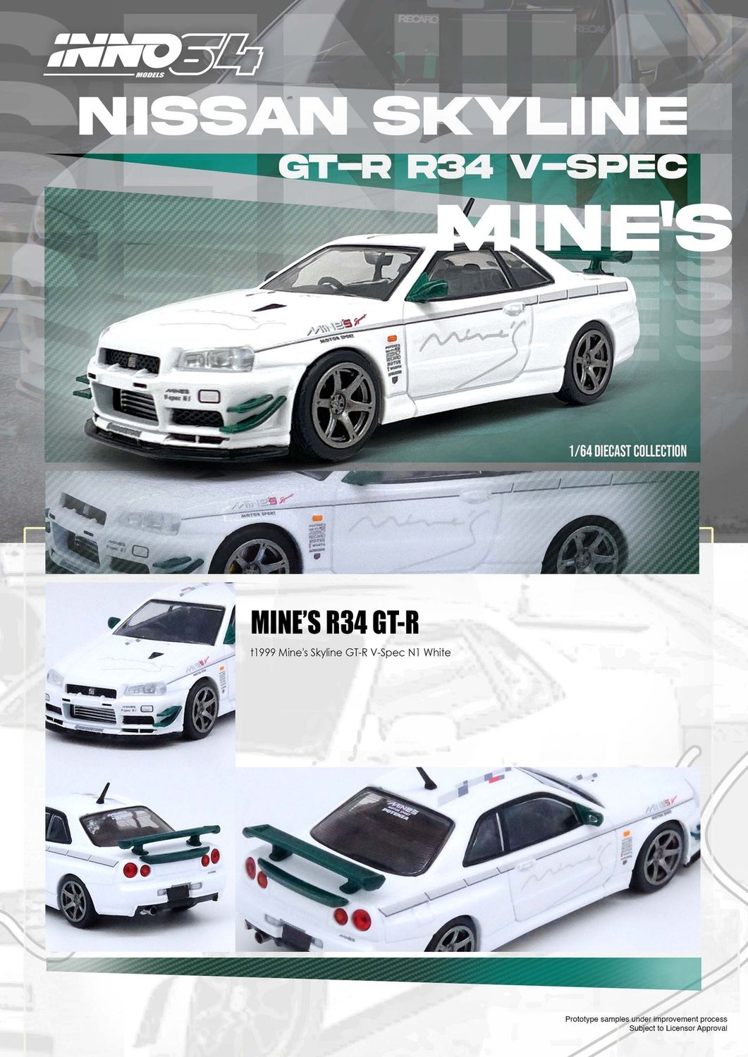 INNO64 Nissan Skyline GT-R (R34) V-Spec N1 Tuned By "Mine's"
