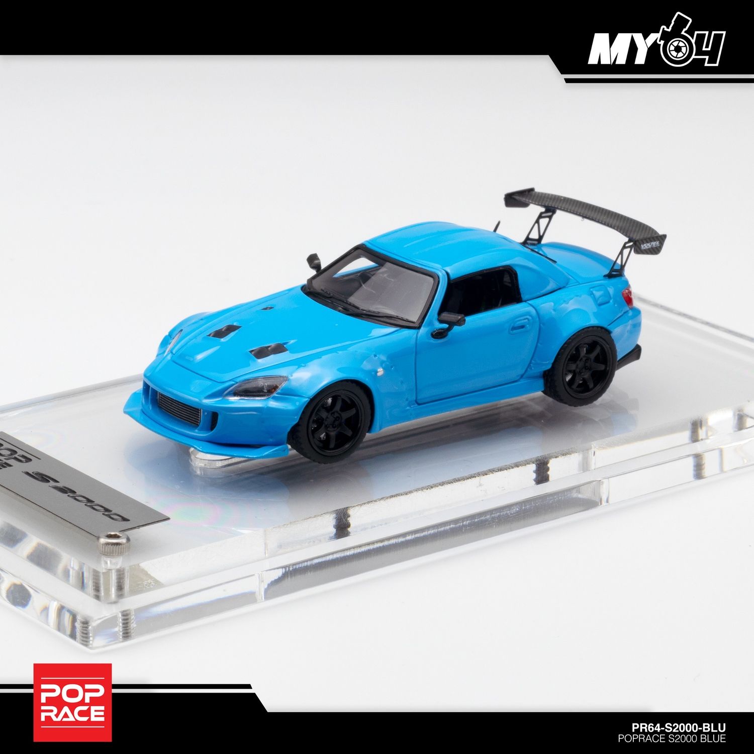 POP RACE Honda S2000 Blue Resin (PR64-S2000-BLU)