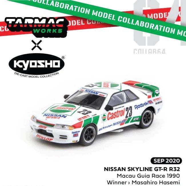 [UNSEALED] Kyosho x Tarmac Works Nissan Castrol Skyline GT-R (R32) Macau GP Winner