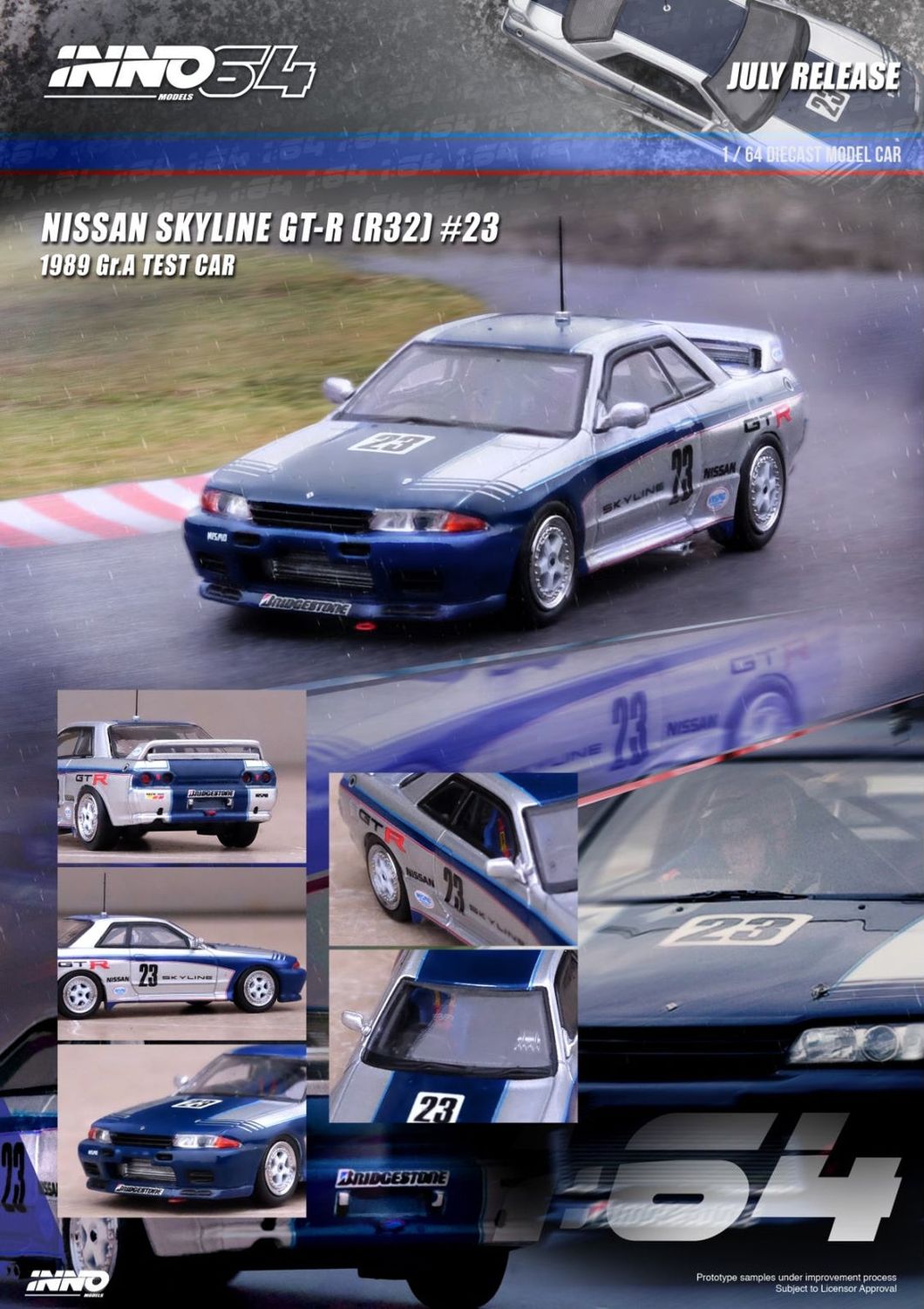INNO64 Nissan Skyline GT-R (R32) Gr.A Test Car 1989