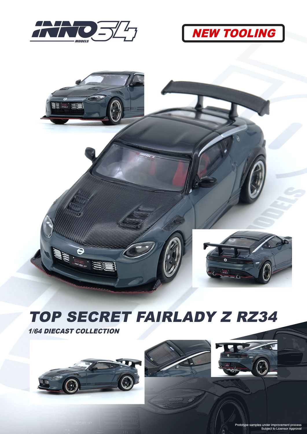 INNO64 Nissan Top Secret Fairlady Z (RZ34) Stealth Gray