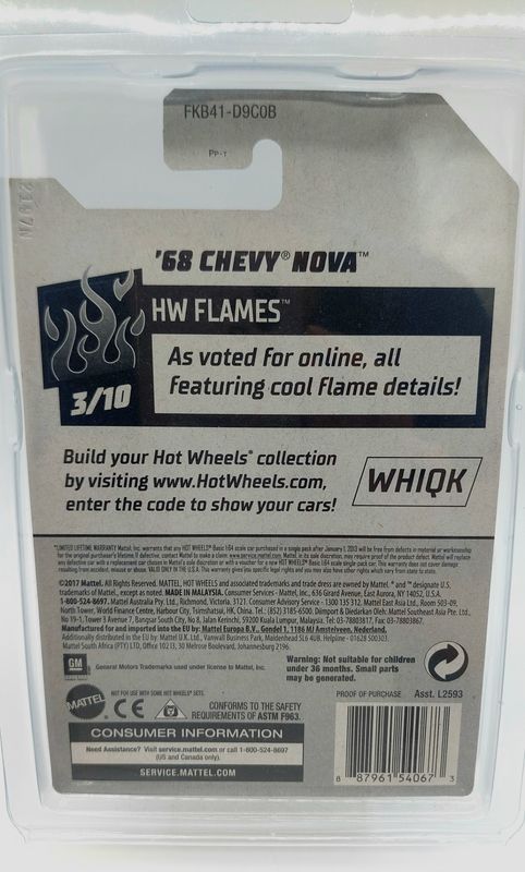 2018 Hot Wheels '68 Chevy Nova Super Treasure Hunt