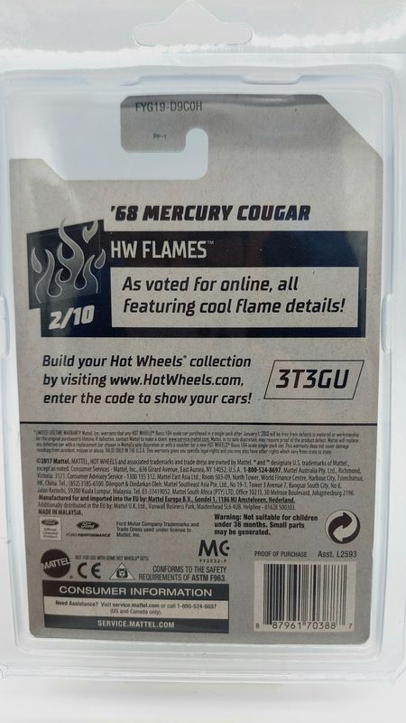 2017 Hot Wheels '68 Mecury Cougar Super Treasure Hunt