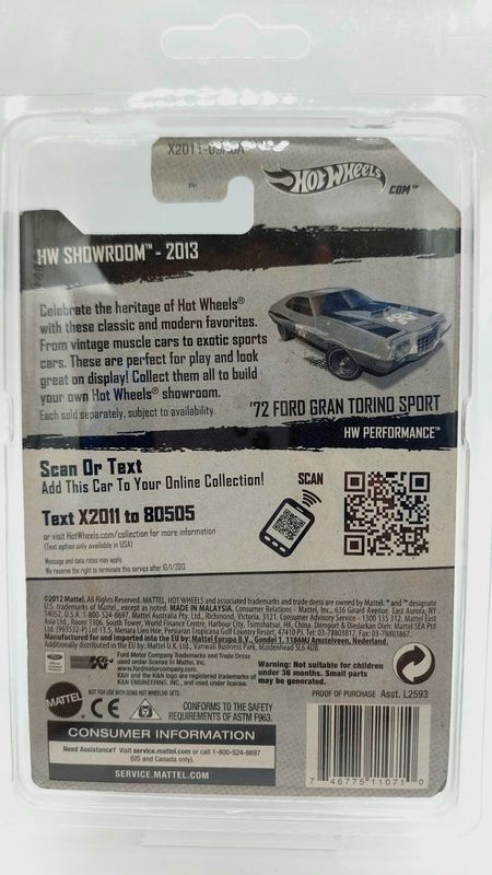 2013 Hot Wheels '72 Ford GRAN Torina Sport Super Treasure Hunt 