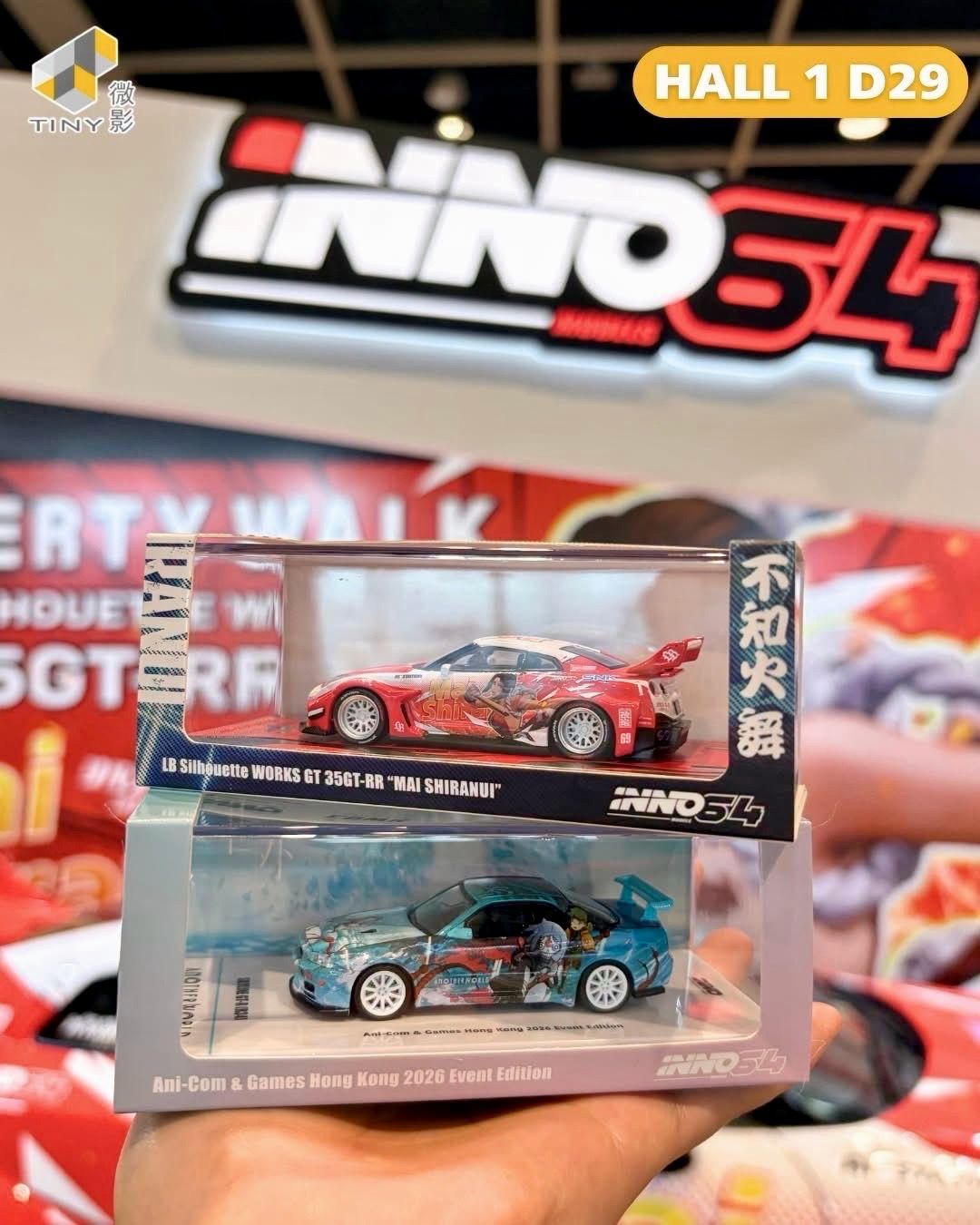 [PREORDER] INNO64 LB Silhouette WORKS GT 35GT-RR "MAI SHIRANUI" &amp; Nissan GT-R (R34) Set | 2026 Ani-Com &amp; Games Hong Kong Event Edition