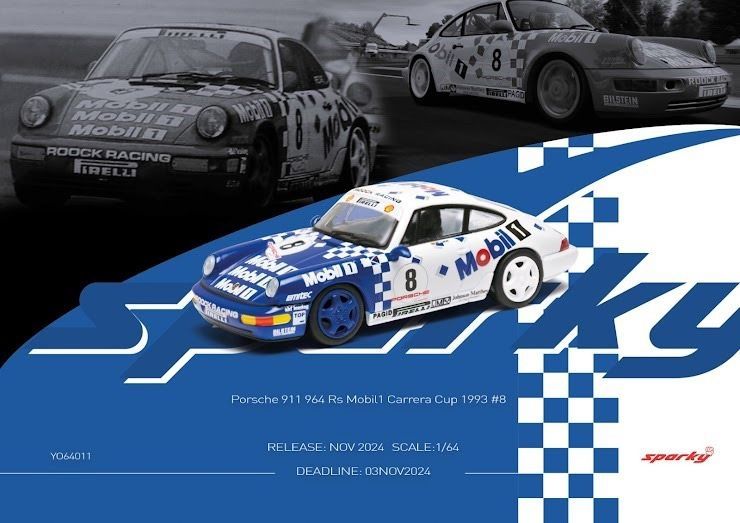Sparky Porsche 911(964) RS Mobil1 Carrera Cup 1993 #8