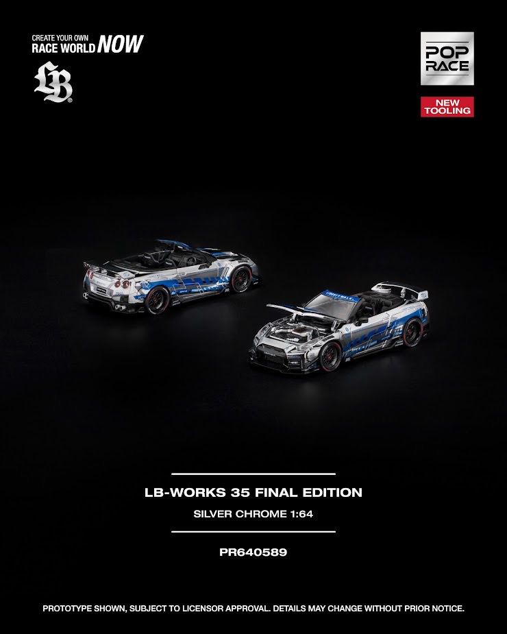 [PREORDER] POP RACE LB-WORKS 35 FINAL EDITION SILVER CHROME (PR64-589)