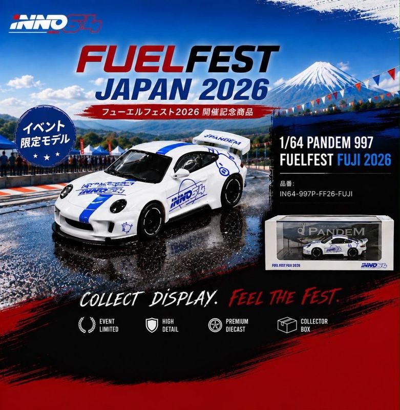 [PREORDER] INNO64 Pandem Porsche 997 Fuji | 2026 Fuel Fest Japan