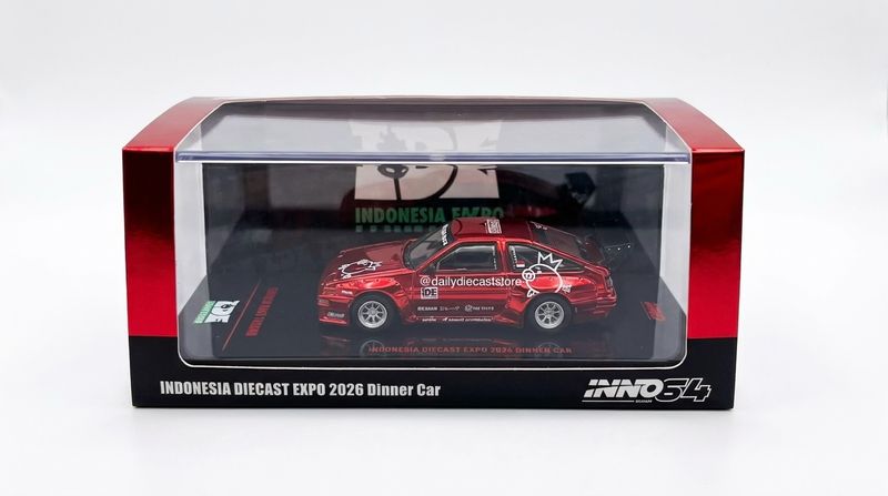 [PREORDER] INNO64 AE86 Pandem Red Edition Dinner Event Car | 2026 Indonesia Diecast Expo (IDE)