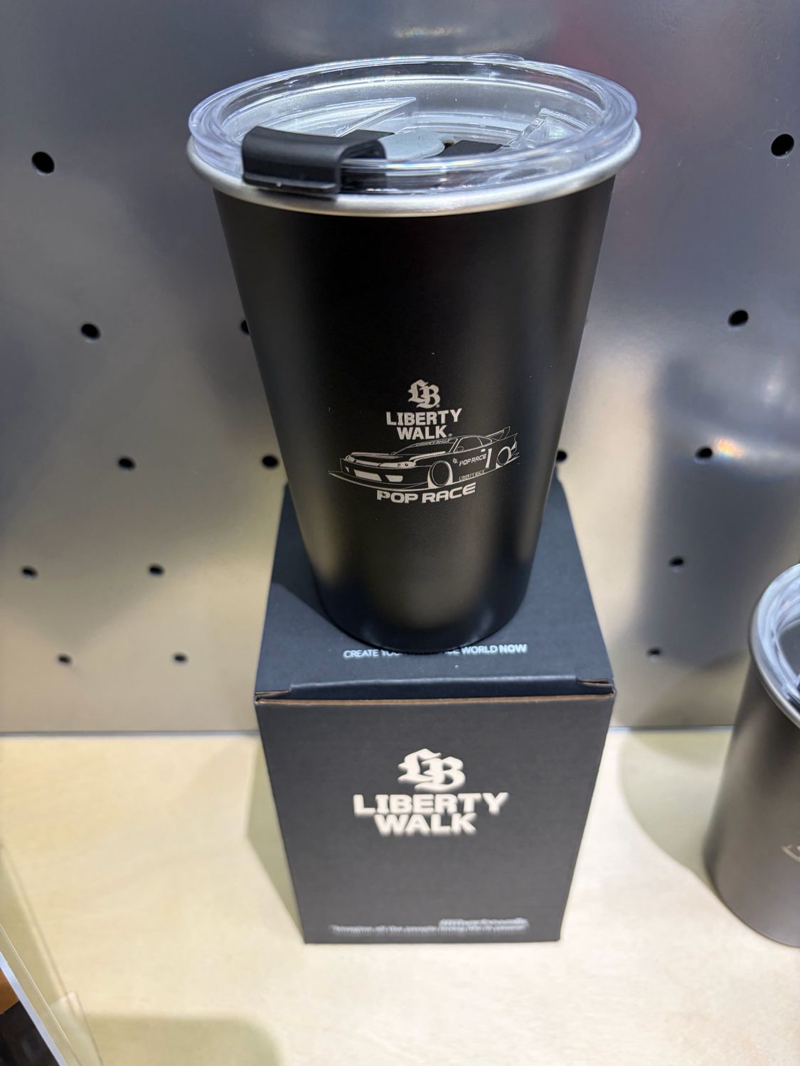 Liberty Walk x POP RACE S15 Silvia Black Metal Tumbler Mug | 2026 Hong Kong Store Opening Liberty Walk x POP RACE S15 Silvia Black Metal Tumbler Mug | 2026 Hong Kong Store Opening