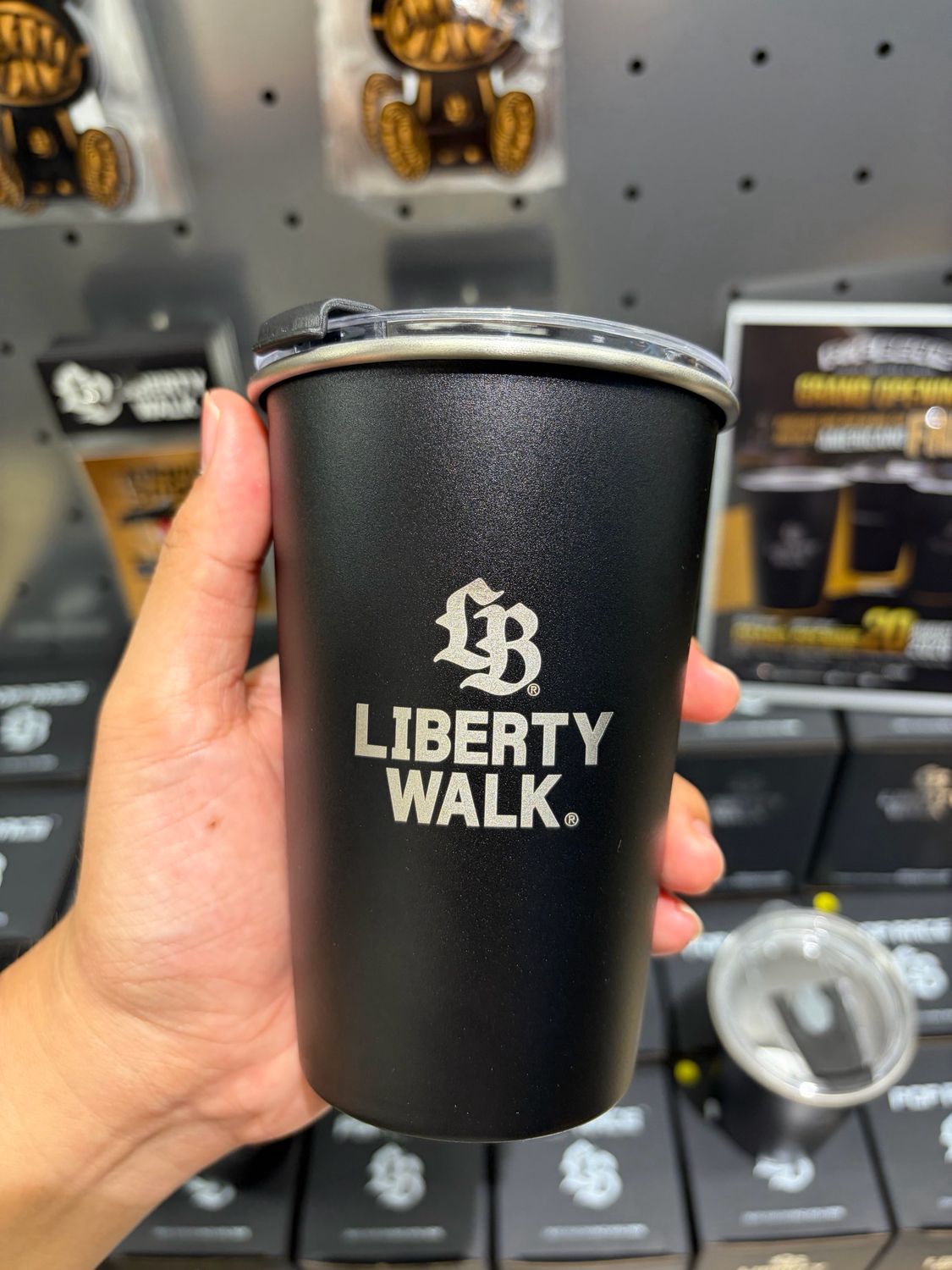 [PREORDER] Liberty Walk x POP RACE Black Metal Tumbler Mug | 2026 Hong Kong Store Opening