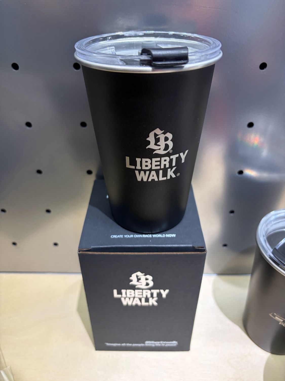 Liberty Walk x POP RACE Black Metal Tumbler Mug | 2026 Hong Kong Store Opening Liberty Walk x POP RACE Black Metal Tumbler Mug | 2026 Hong Kong Store Opening