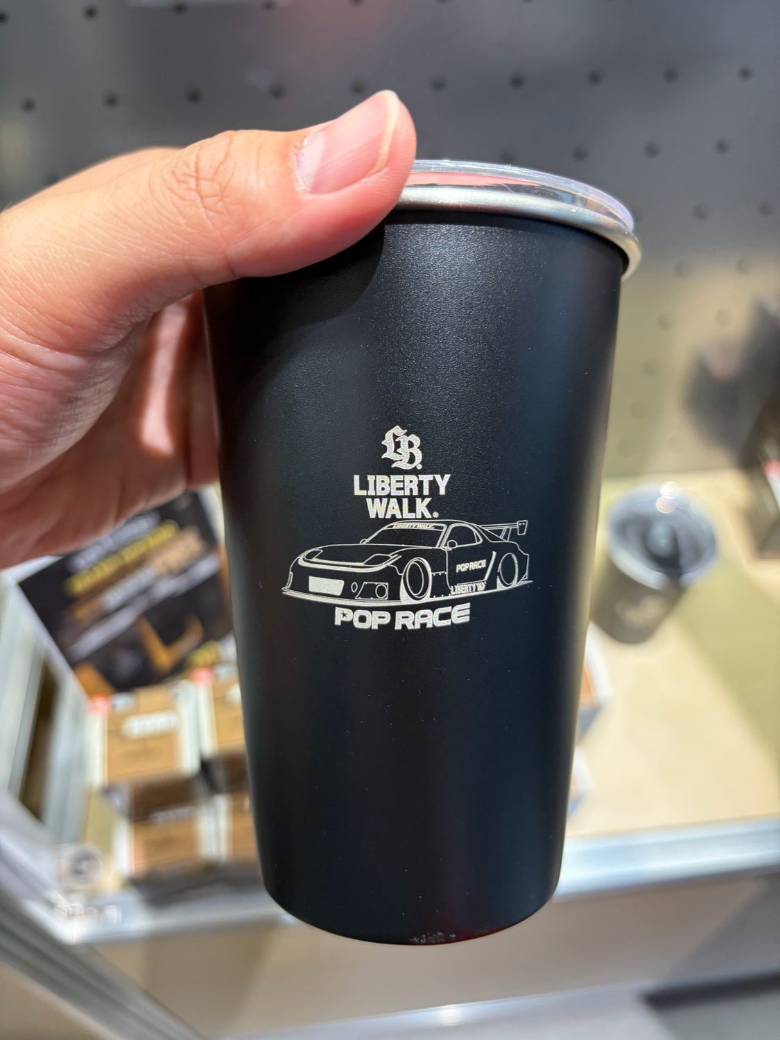 Liberty Walk x POP RACE LB Super Silhouette RX7 Black Metal Tumbler Mug | 2026 Hong Kong Store Opening Liberty Walk x POP RACE LB Super Silhouette RX7 Black Metal Tumbler Mug | 2026 Hong Kong Store Opening