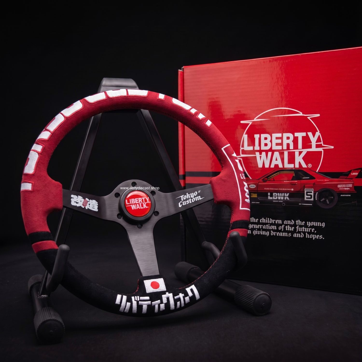 [PREORDER] Liberty Walk Steering Wheel Red LBWK Store Exclusive