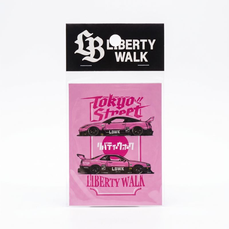 Liberty Walk R34/R35 Super Silhouette Pink Sticker | 2026 Hong Kong Store Opening