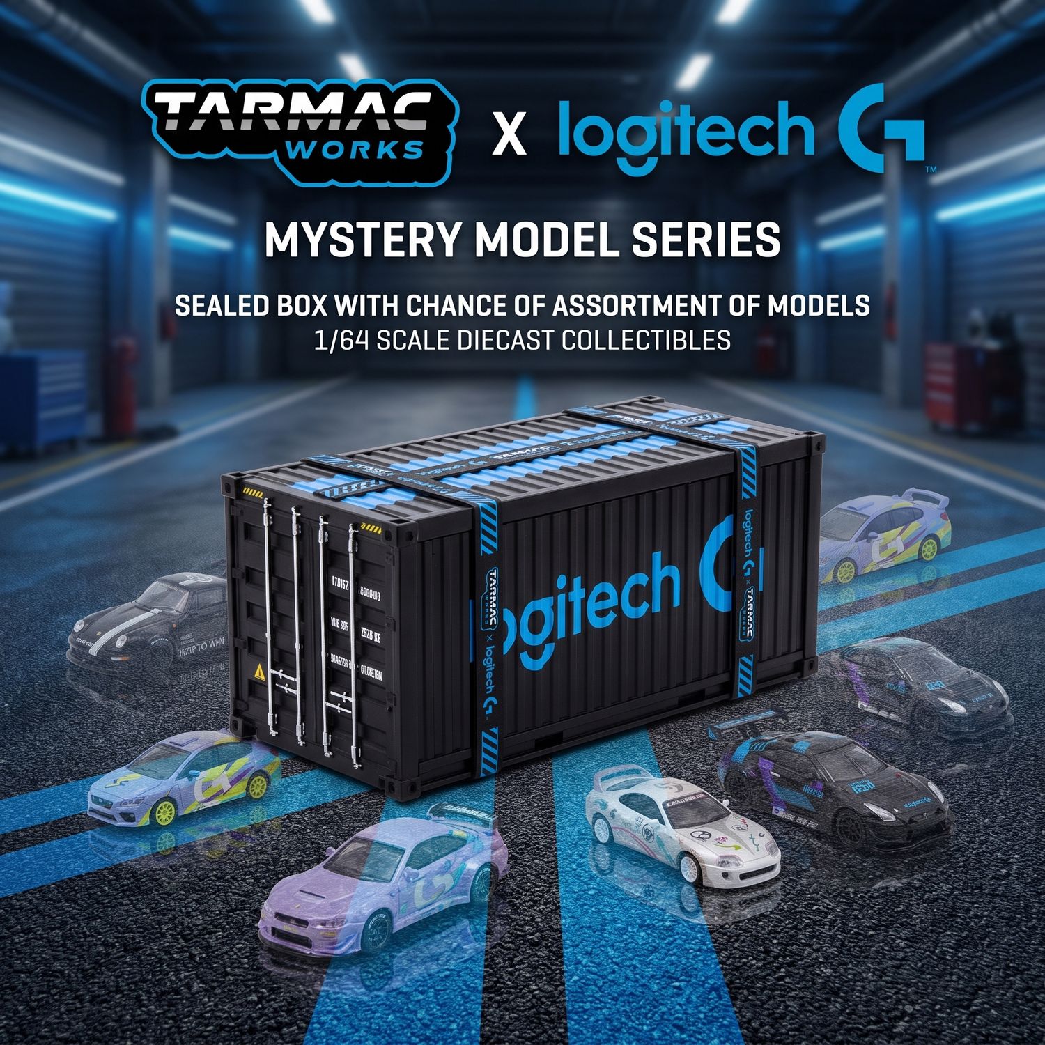 [PREORDER] Tarmac Works x Logitech Special Edition Model Car Mystery Container Case