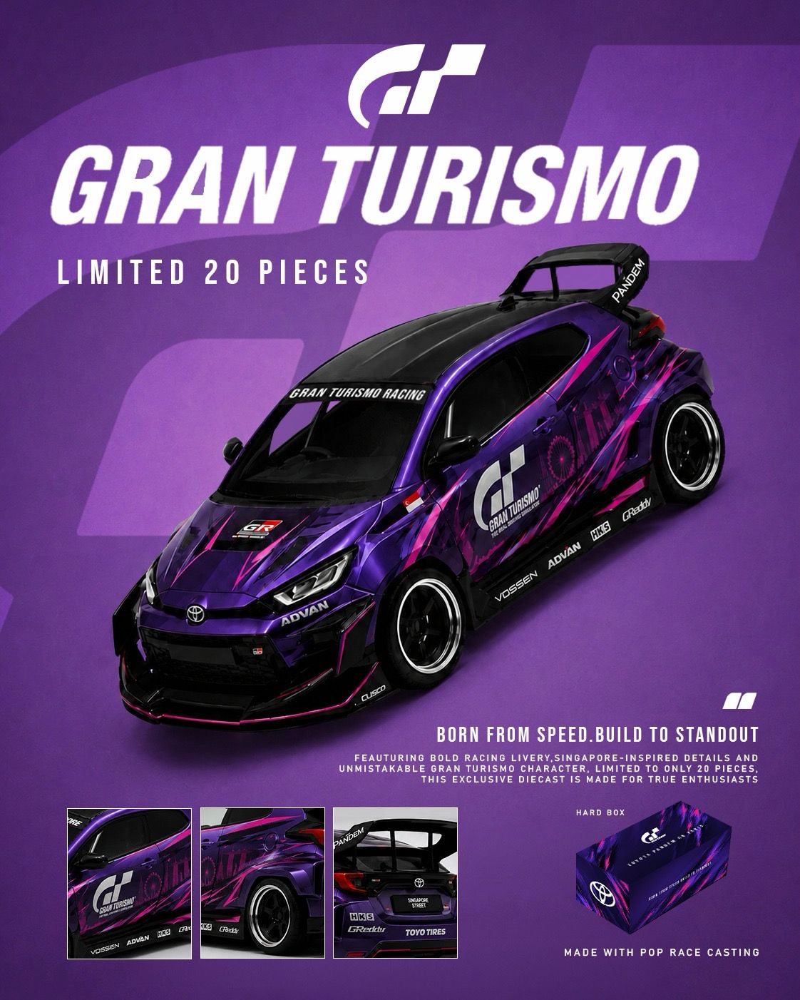 [PREORDER] Toyota GR Yaris Gran Turismo Custom POP RACE Purple
