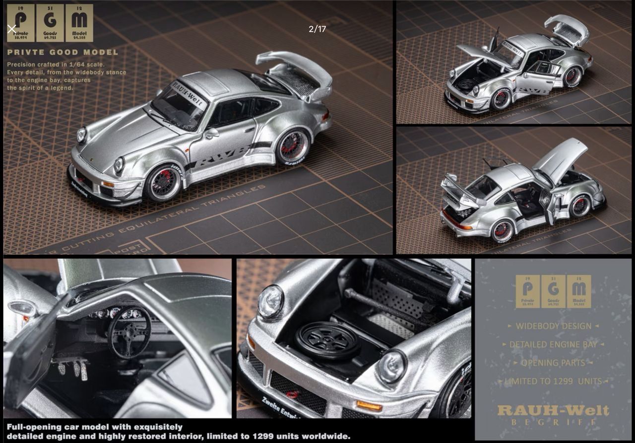 [PREORDER] PGM 1/64 RWB 930 Silver Deluxe Edition | 2026 Chengdu Auto Show