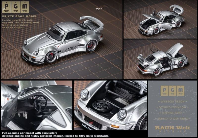 [PREORDER] PGM 1/64 RWB 930 Silver Deluxe Edition | 2026 Chengdu Auto Show