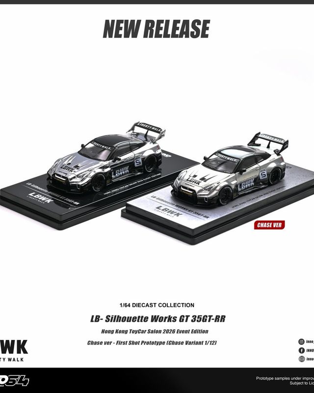 INNO64 LB-Silhouette Works GT 35GT-RR Raw Chase | 2026 HK Toy Car Salon