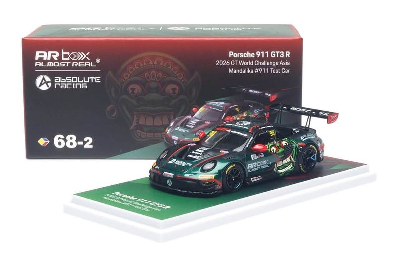 [PREORDER] Almost Real Porsche 911 GT3 R 2026 GT World Challenge Asia Mandalika #911 Test Car Barong (68-2) | Chance of Chase