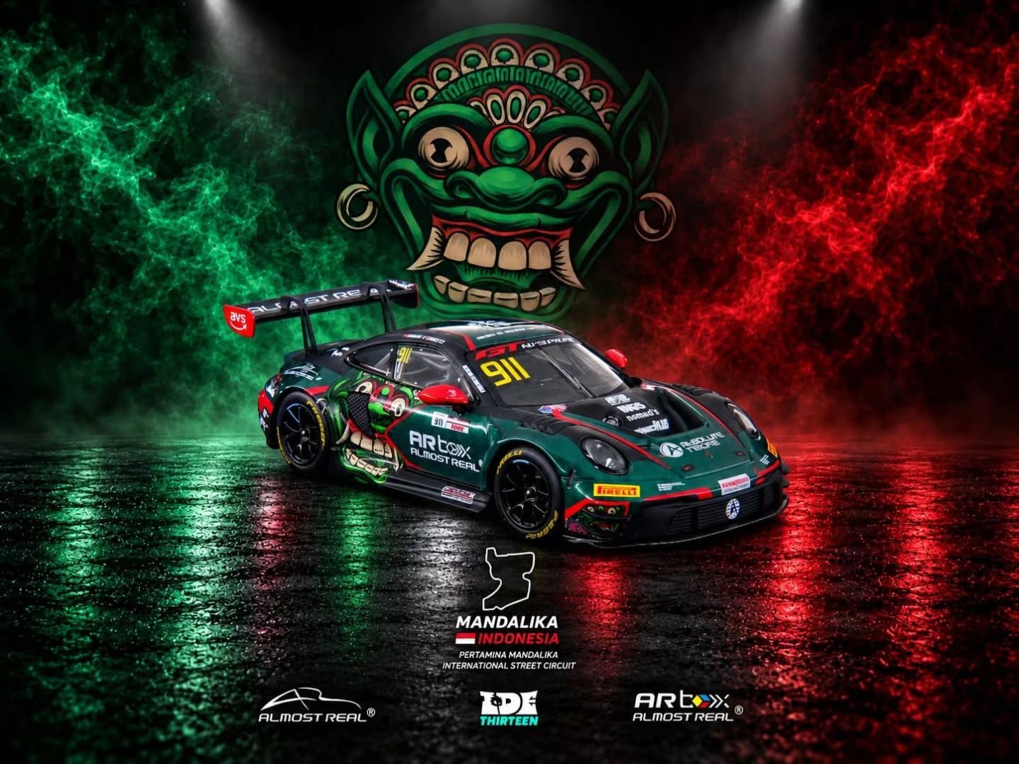 [PREORDER] Almost Real Porsche 911 GT3 R 2026 GT World Challenge Asia Mandalika #911 Test Car (68-2) | Chance of Chase