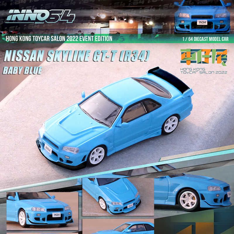INNO64 Nissan Skyline GT-T (R34) Baby Blue | 2022 Hong Kong Toycar Salon