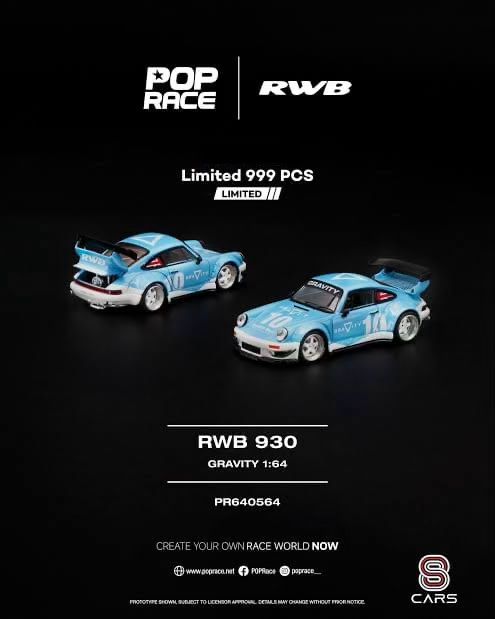 [PREORDER] POP RACE RWB 930 (PR64-564) | 2026 Gravity Show UK