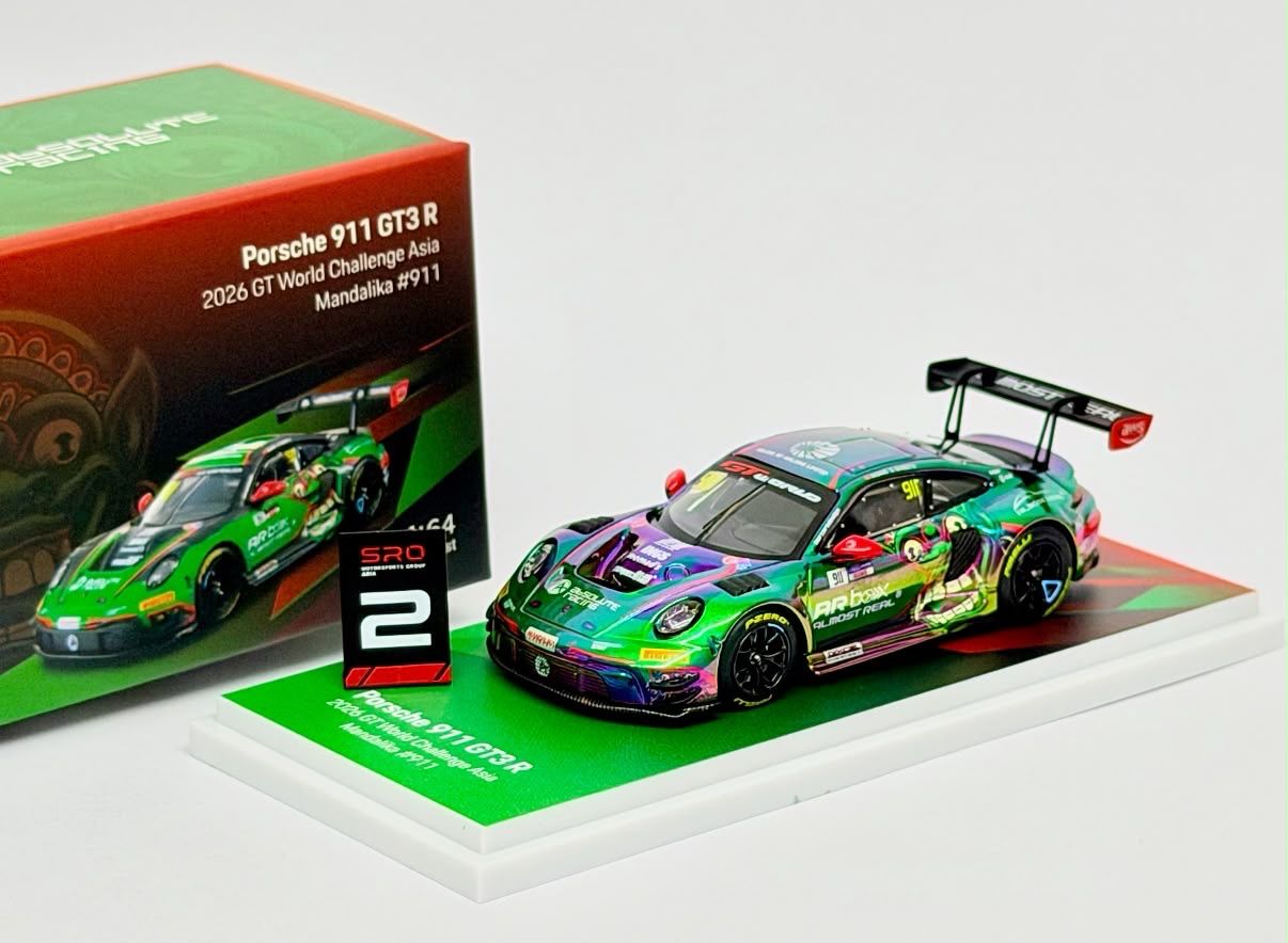 Almost Real Porsche 911 GT3 R 2026 GT World Challenge Asia Mandalika #911 (68-3) Chameleon Chase