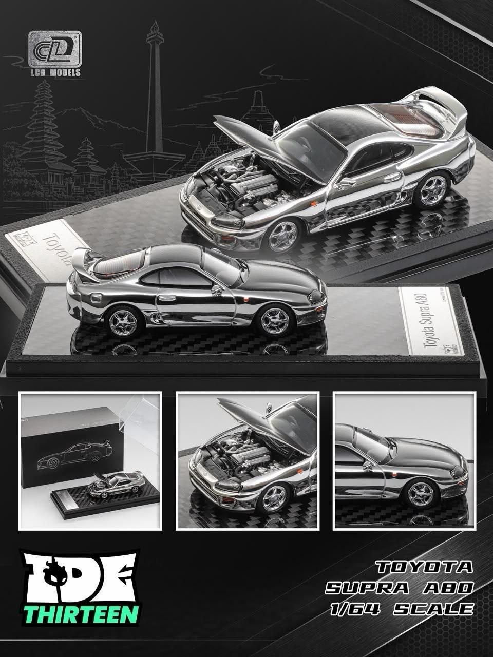 [PREORDER] LCD Model Toyota Supra A80 Silver Chrome | 2026 Indonesia Diecast Expo (IDE)