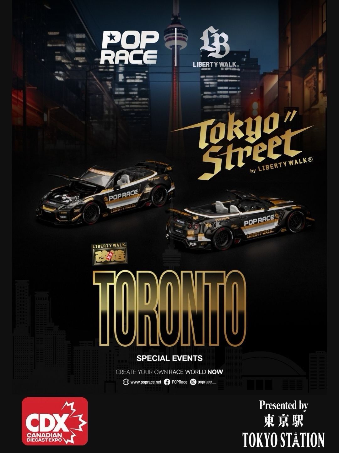 [PREORDER] POP RACE x LIBERTY WALK LB-WORKS R35 GT-R Final Edition Convertible (PR64-577) | 2026 Canadian Diecast Expo